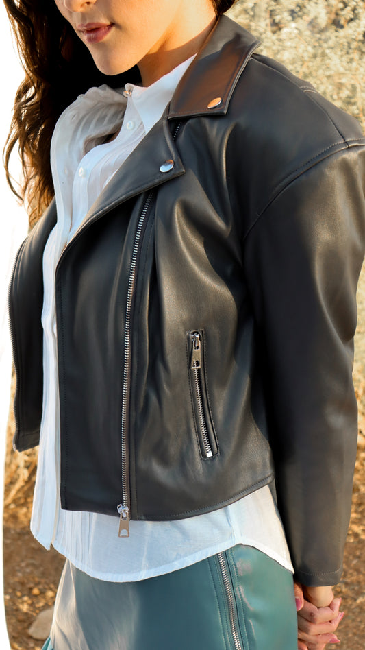 Gun Metal Moto Jacket