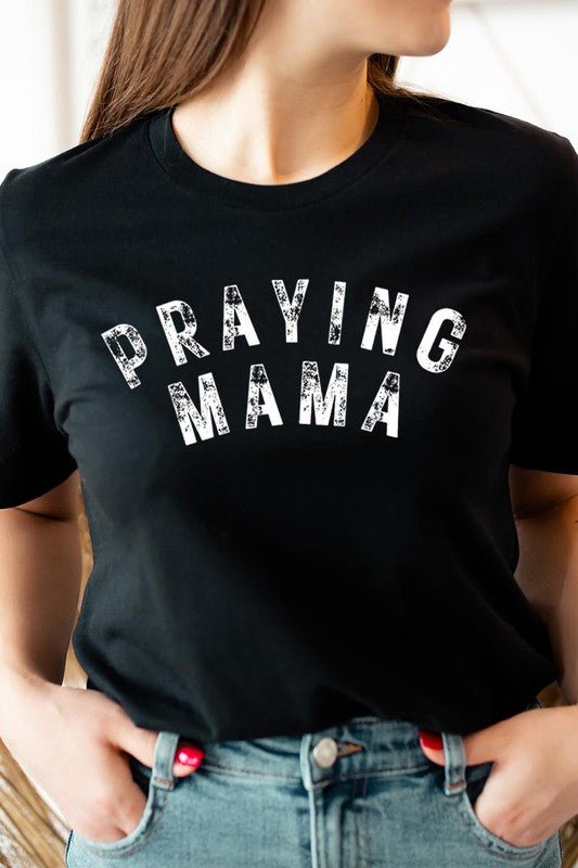 Praying Mama Christian Graphic T Shirts