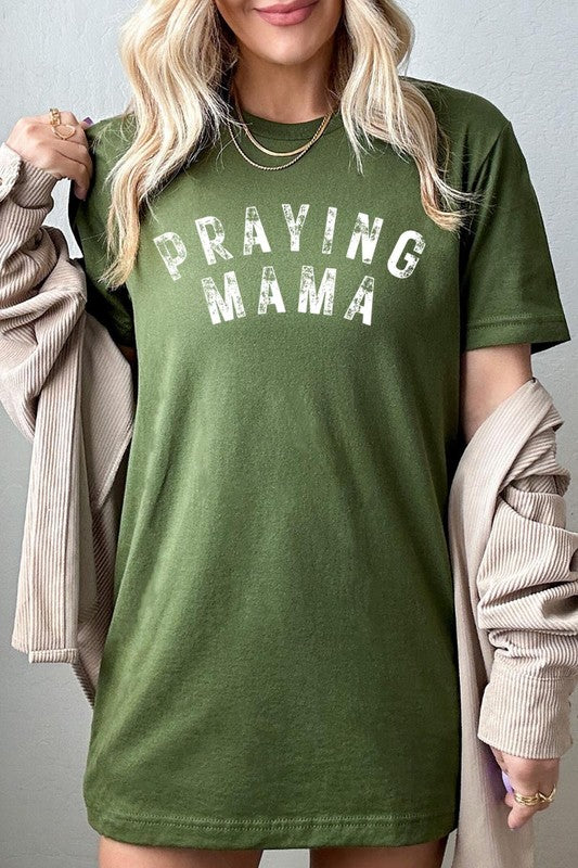 Praying Mama Christian Graphic T Shirts