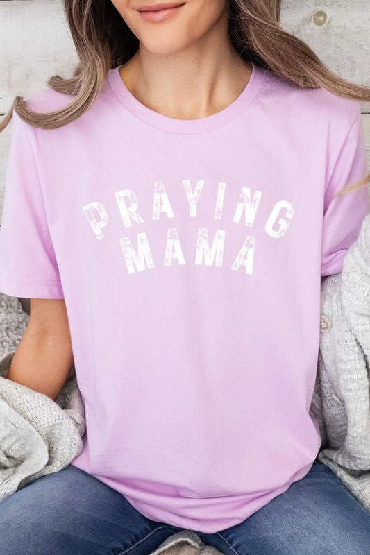 Praying Mama Christian Graphic T Shirts