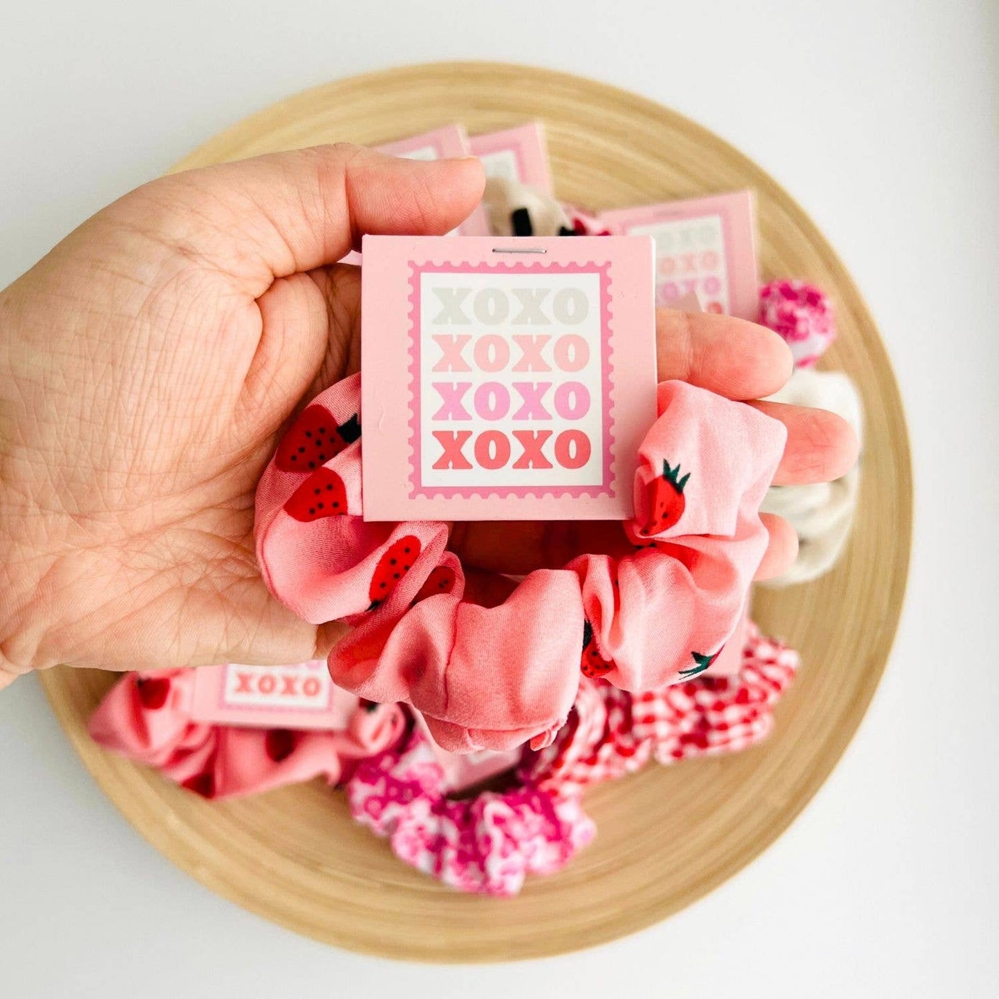 Valentines Scrunchies | Heart Thank You Gifts | Galentine XO