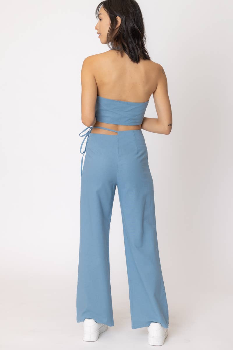 Halter Neck Vest and Pants Set