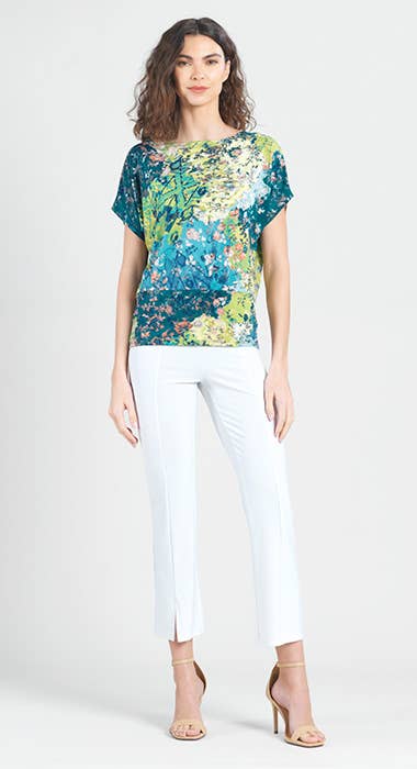 Dolman Short Sleeve Top - Floral Patch