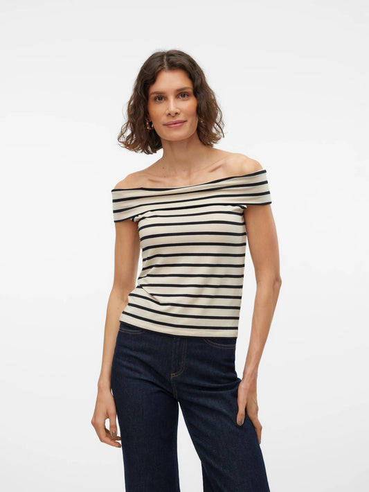 Off the Shoulder Striped Top