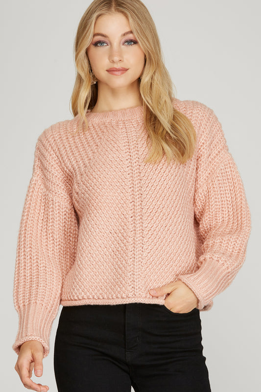 Long Sleeve Knit Sweater Top