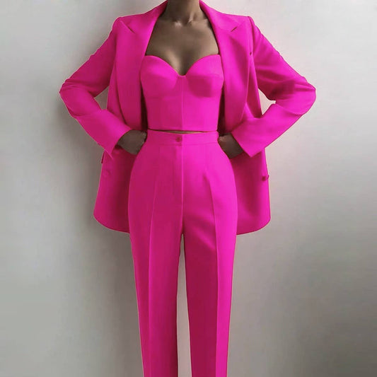 Rose Red 3-Piece Suit