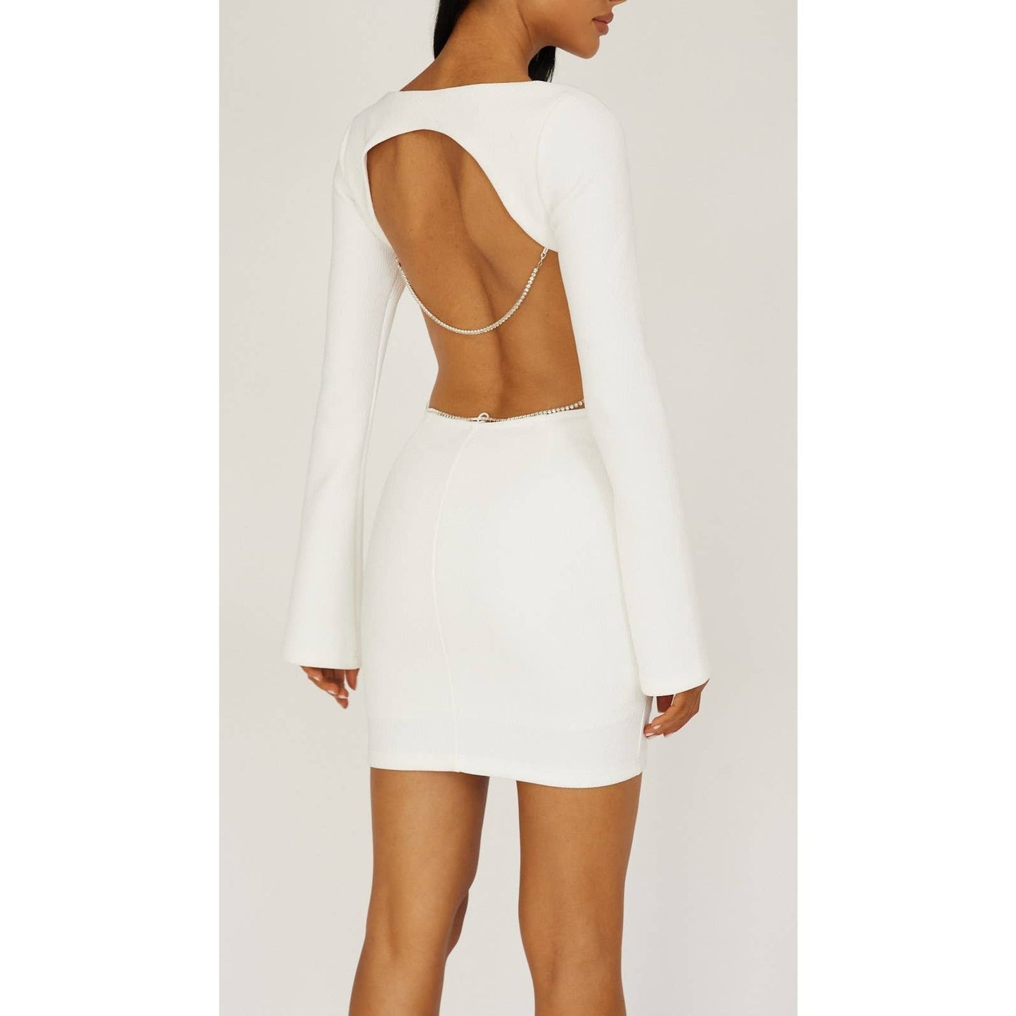 Diamond Open Back Chain Dress