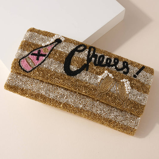 Cheers Champagne Beads Clutch Bag