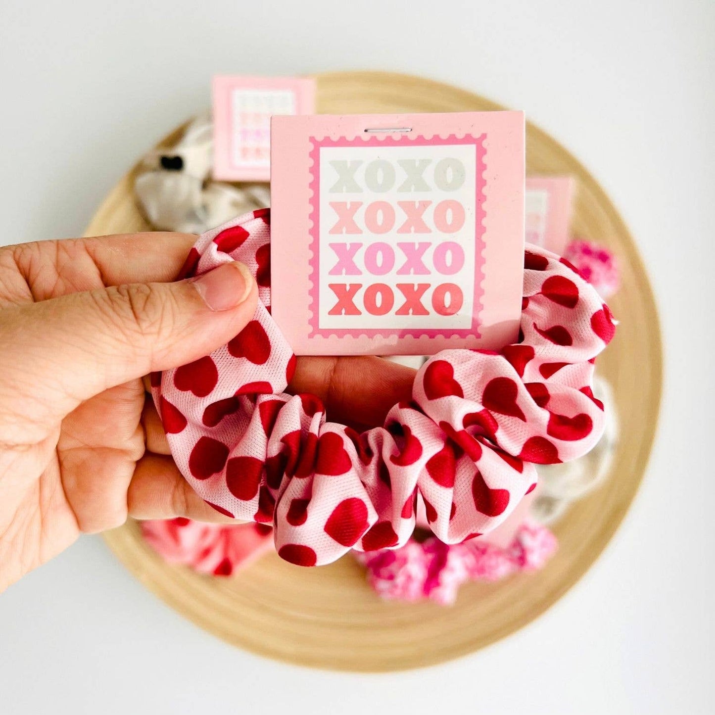 Valentines Scrunchies | Heart Thank You Gifts | Galentine XO